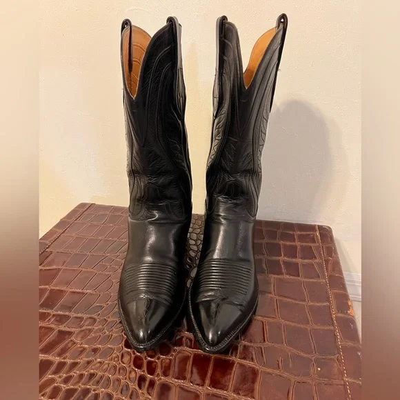 T.O. Stanley Cowboy Boots 10.5E T.O Stanley Hornback Lizard Cowboy Boots, size 7.5/8,D  main image 2